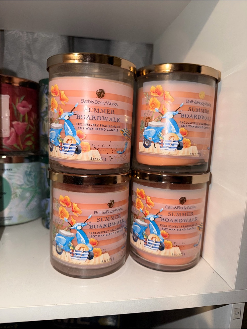 Summer boardwalk candle bath & body works bundle